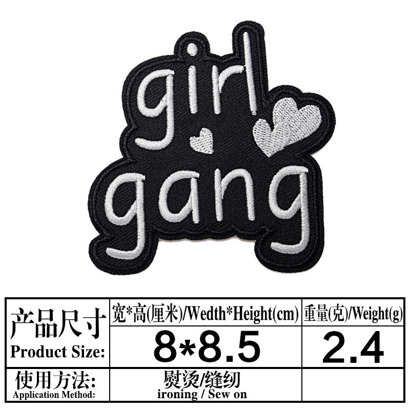 Wholesale Black And White Embroidered Letter Patches Set Of 16 For Clothes Bags Towels Fashion Decorative Gift Resale