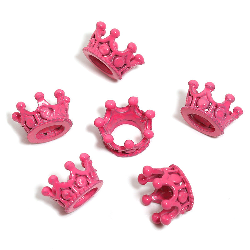 Wholesale 100PCS/Pack bear three-dimensional small crown beaded diy alloy accessories mobile phone chain key chain accessories