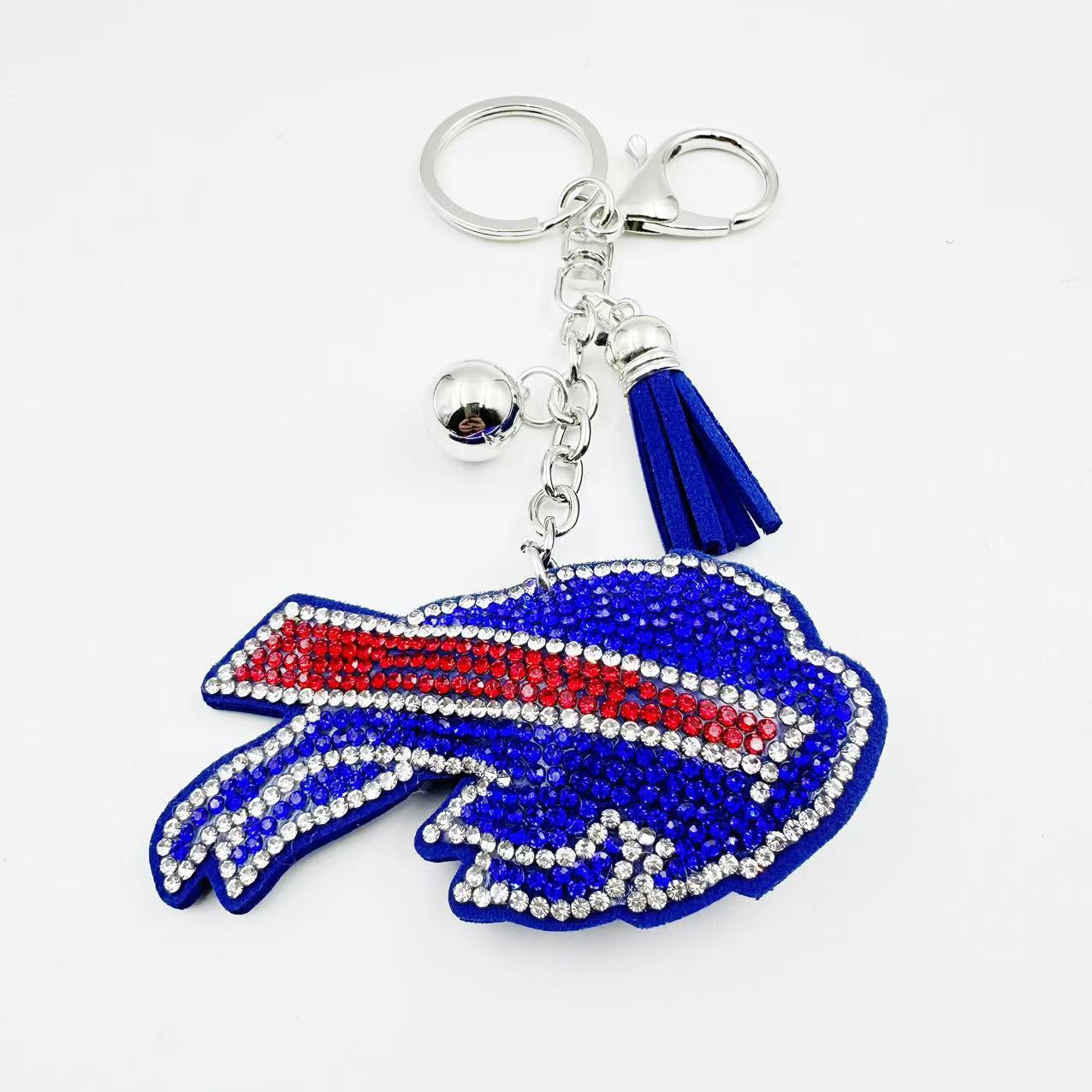 Wholesale 12pcs Diamond Bull Keychain Diamond Bullfighting Keychain