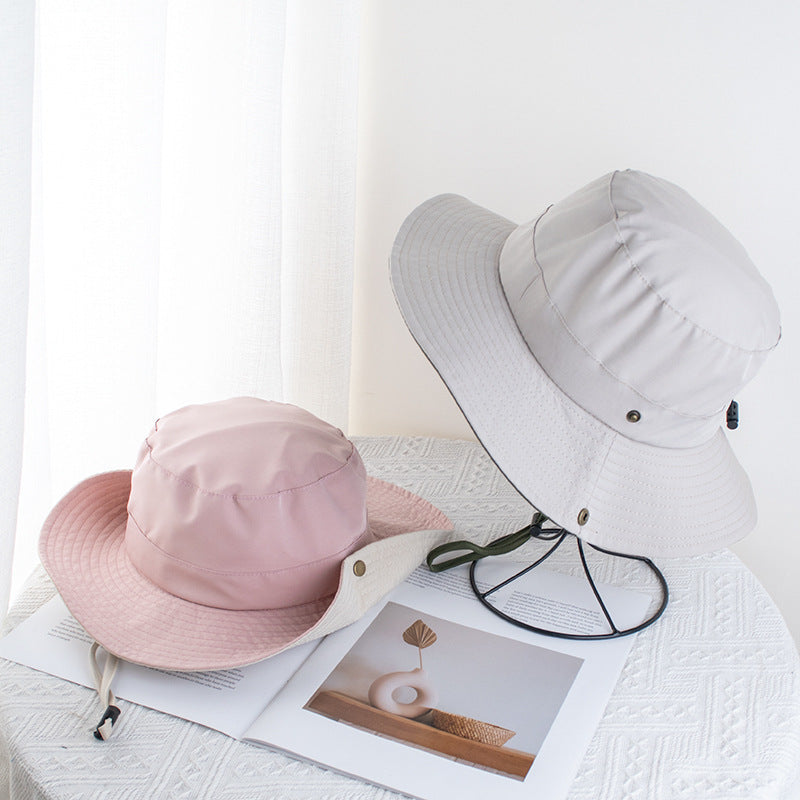 Wholesale Color Matching Drawstring Quick-drying Fisherman Large Brim Sun Hat