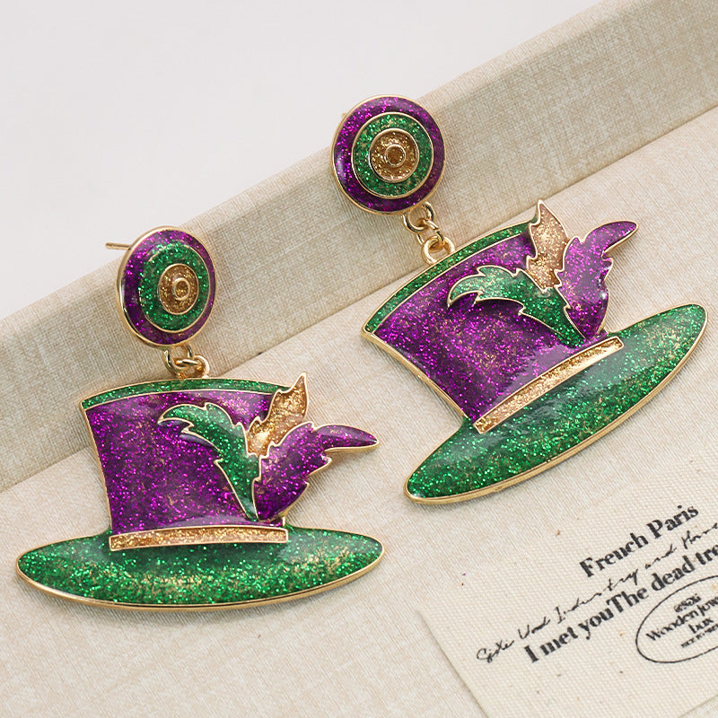 Wholesale Carnival Color Niche Design Sense Earrings for Women