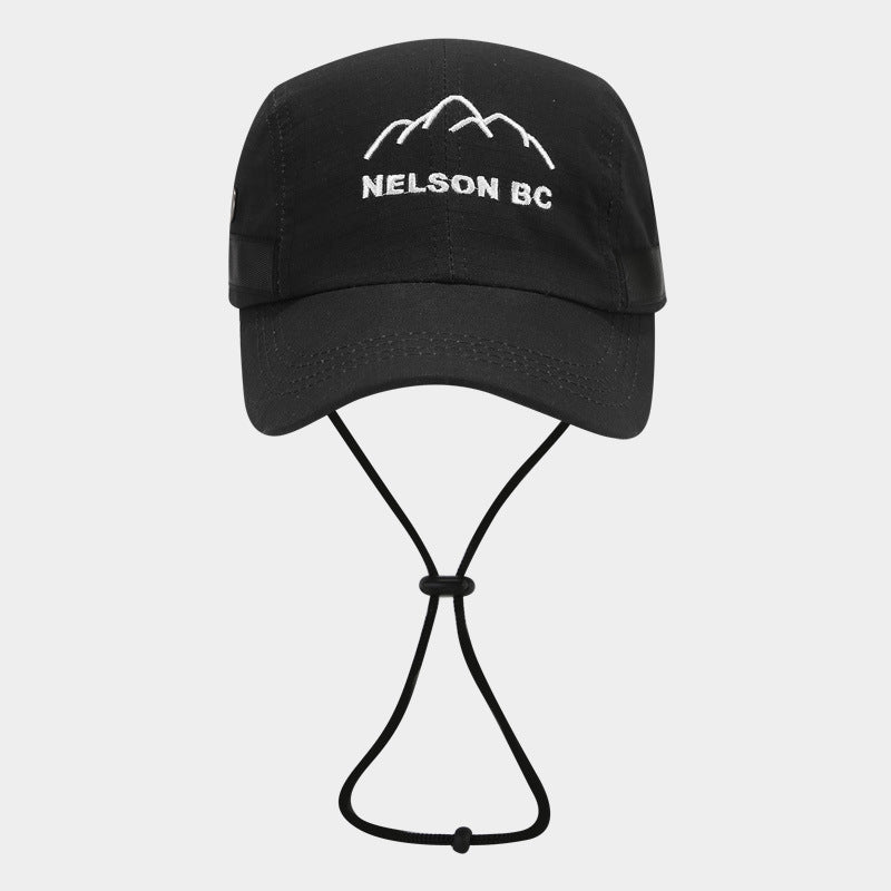 Wholesale Mountain Letter Embroidery Quick Dry Baseball Cap with Windproof Rope