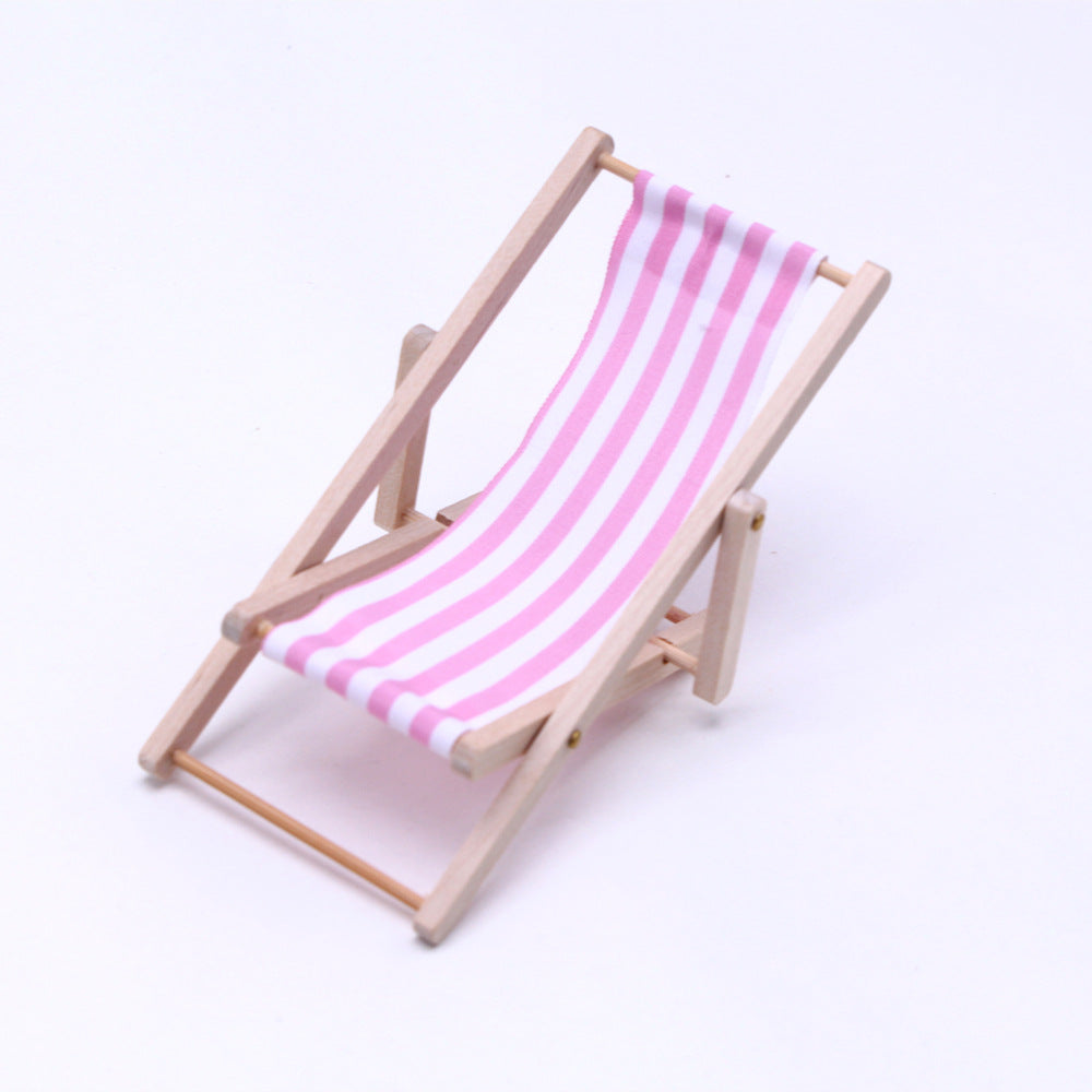 Wholesale Dollhouse wooden beach chair model