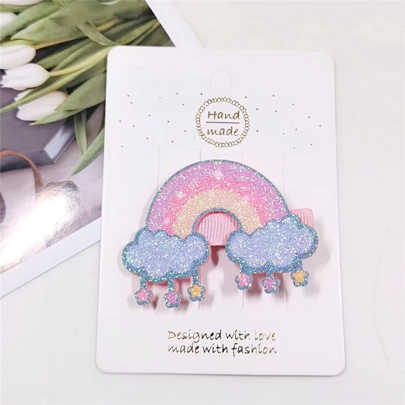 Wholesale Glitter Unicorn Rainbow Hair Accessories