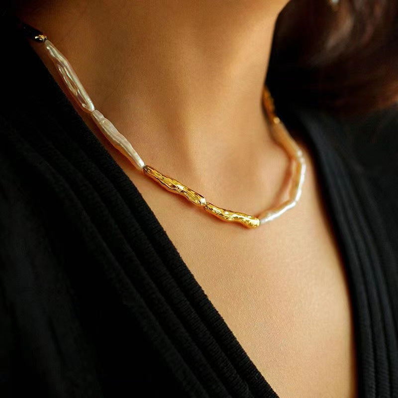 Wholesale Copper 18K Genuine Gold Electroplated Straight Hole Separated Beads DIY Beaded Accessories