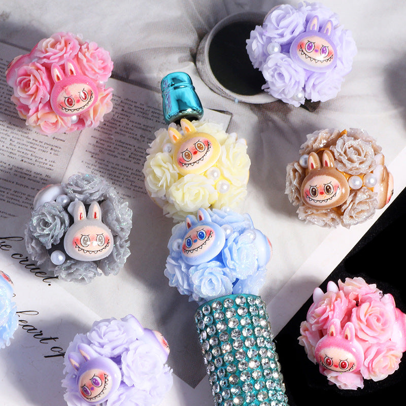 Wholesale 5pcs/pack DIY loose bead phone/ keychain with straight holes  Monster Doll OLY Exclusive