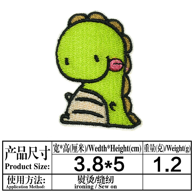 Wholesale Cute Dinosaur And Kitten Embroidered Patches For Clothing Bags DIY Craft Supply Gift