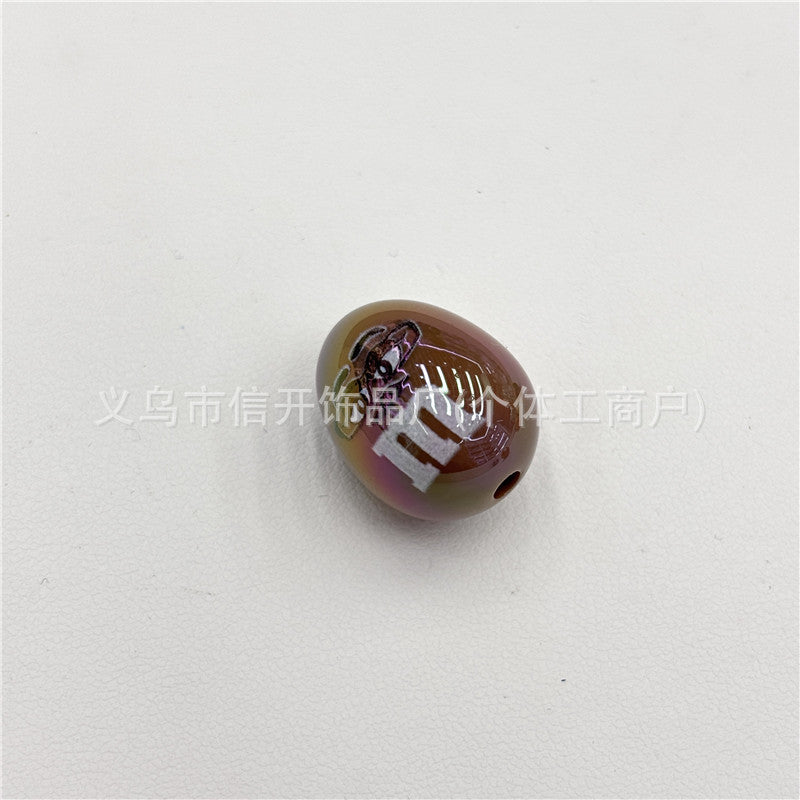 Wholesale 200pcs/pack Acrylic Printed Pigeon Egg Beads Pen