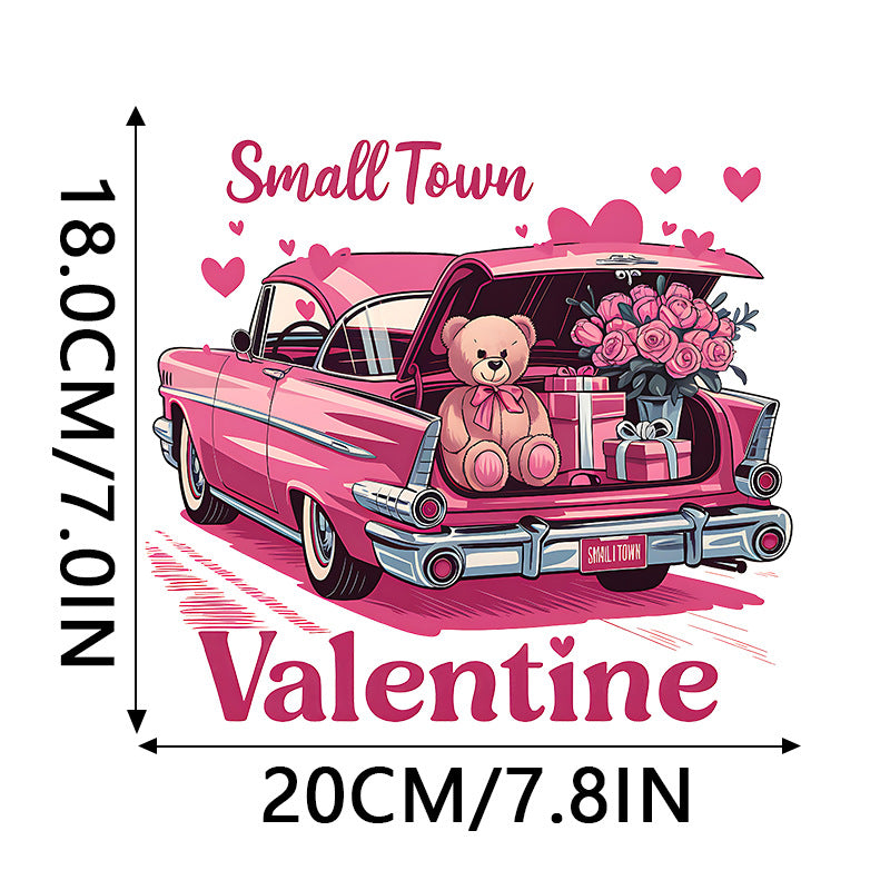 Wholesale 10pcs Valentine' s Day Custom  Rhinestone  UV DTF Ready to Press Transfers Wraps