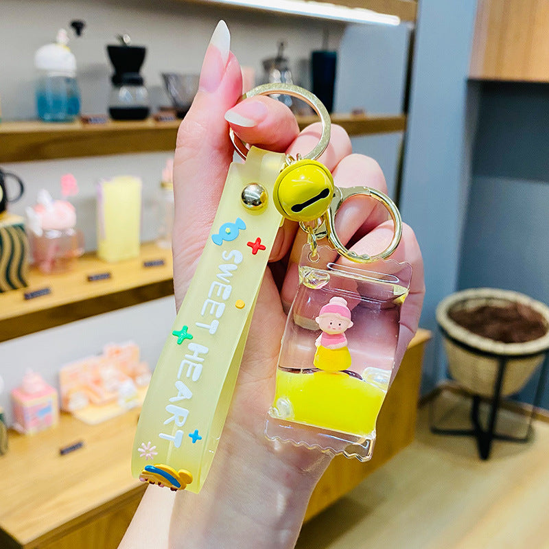 Llavero de botella de flotador acrílico acrílico al por mayor