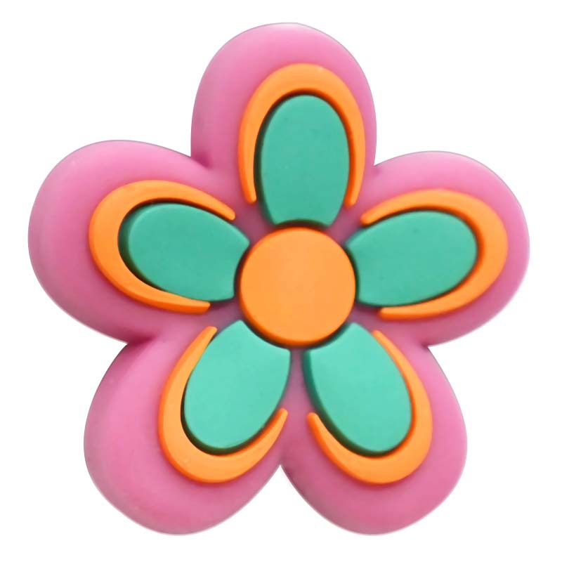 Wholesale Random 100pcs Colored Flower Shaped Focal Beads