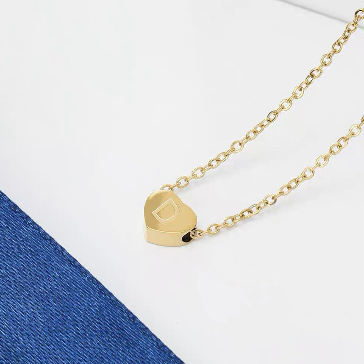 Wholesale Titanium Steel 26 English Letters Necklace