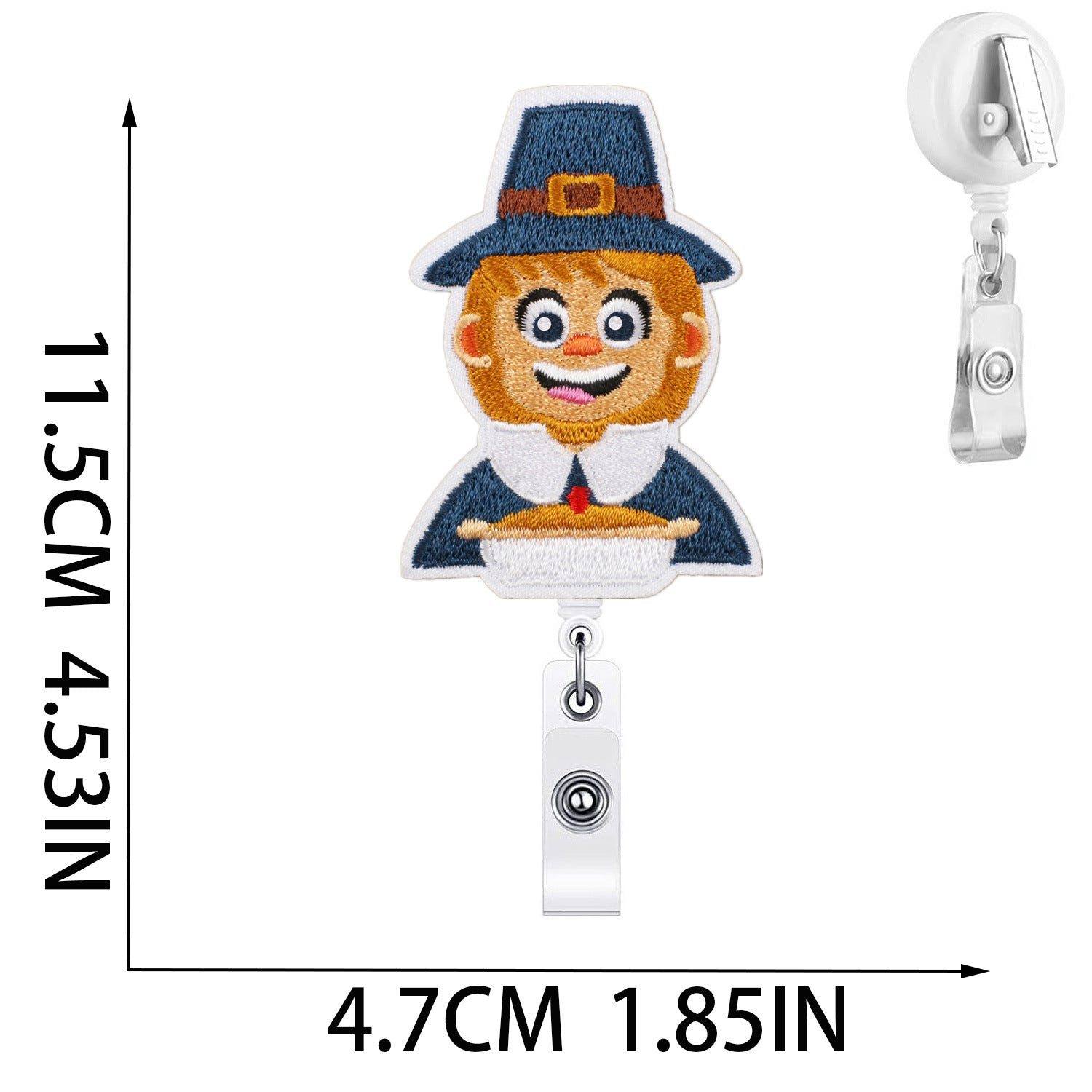 Wholesale Thanksgiving Embroidered Patch Set 15Pcs Pumpkin Hedgehog Maple Leaf Applique With Alligator Clip Polyester Stylish For Clothing