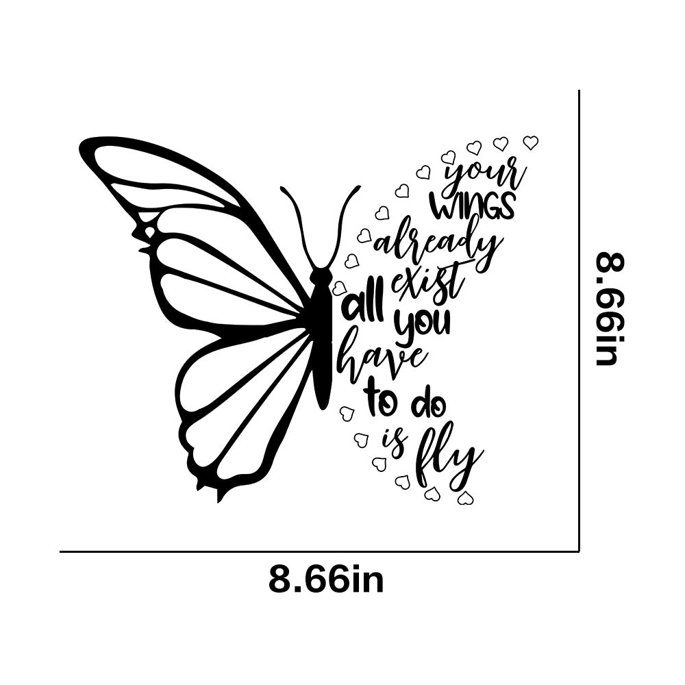 Wholesale 10pcs Butterfly Theme Series White Ink Stamping UV DTF Ready to Press Transfers Wraps