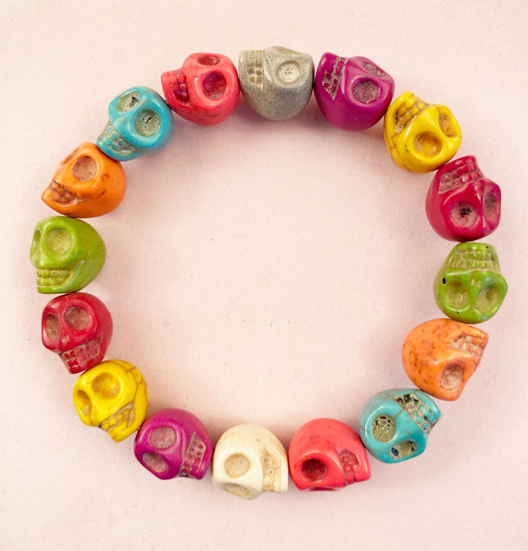 Wholesale Colorful Skull Bracelet