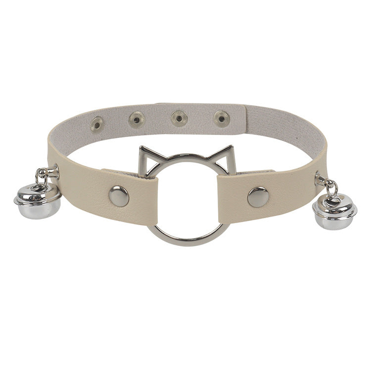 Wholesale Personalized cat head leather collar