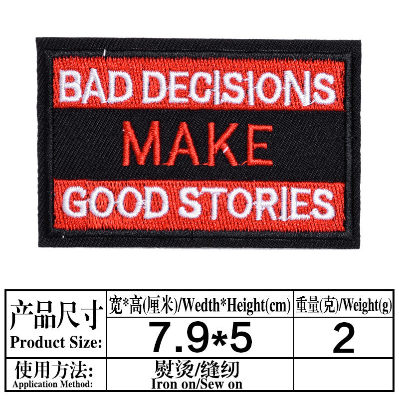 Wholesale Black English Letter Embroidered Patches 20 Pack DIY Clothing Badges For Shoes Hats Fashion Decorative Accessory For Everyday Use