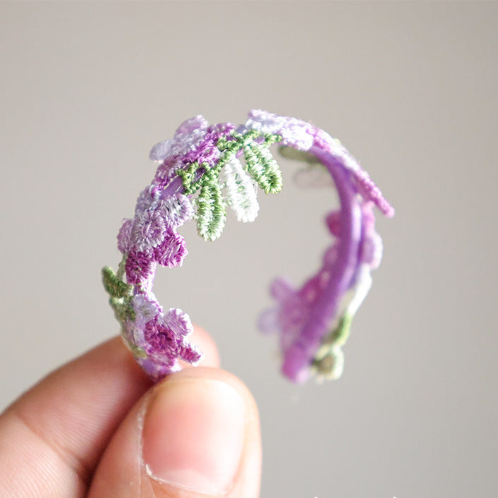 Wholesale Sweet Floral Print BJD Doll Headband Hair Accessory for Everyday Styling
