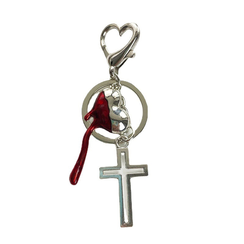 Keychains de mariposa de corazón oscuro al por mayor