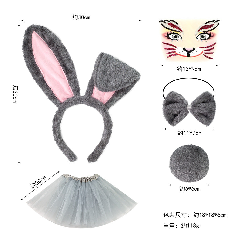 Wholesale Easter Rabbit Ears Cute White Rabbit Nose Headband