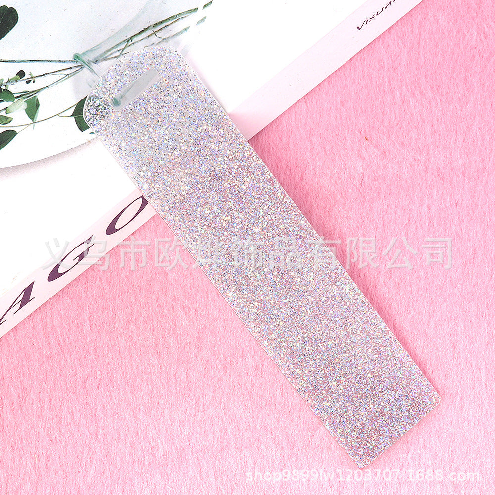 Wholesale 10pcs New Blank Glitter Acrylic Bookmark Di Pendant Card Bookmark