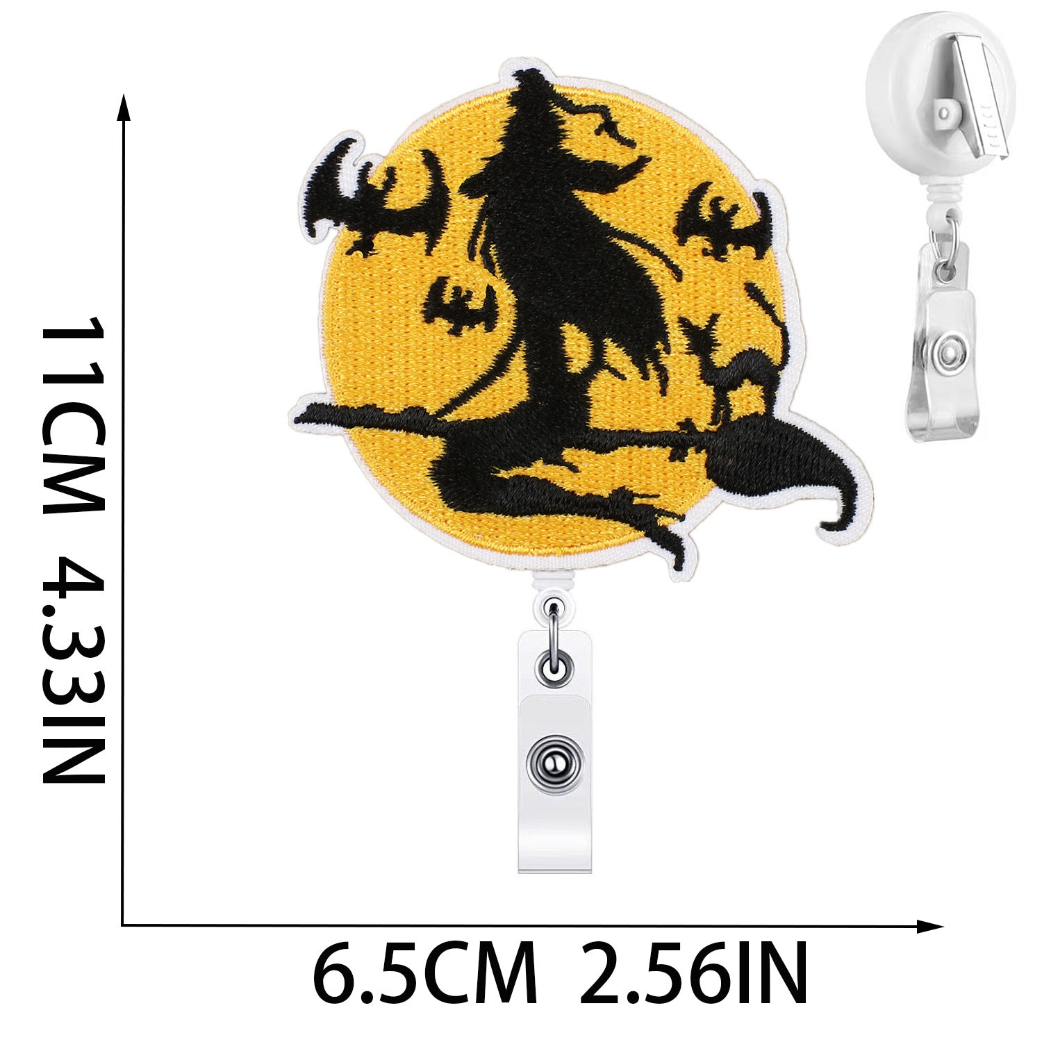 Wholesale  Witch Bat Embroidered Patches 10Pcs With Easy Pull Buckle Trendy Clothing Accessory Boutique Gift For Resale