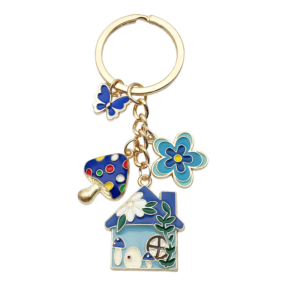 Wholesale Colorful butterfly metal keychain