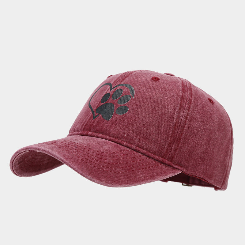 Wholesale Love Dog Claw Soft Top Cotton Baseball Hat