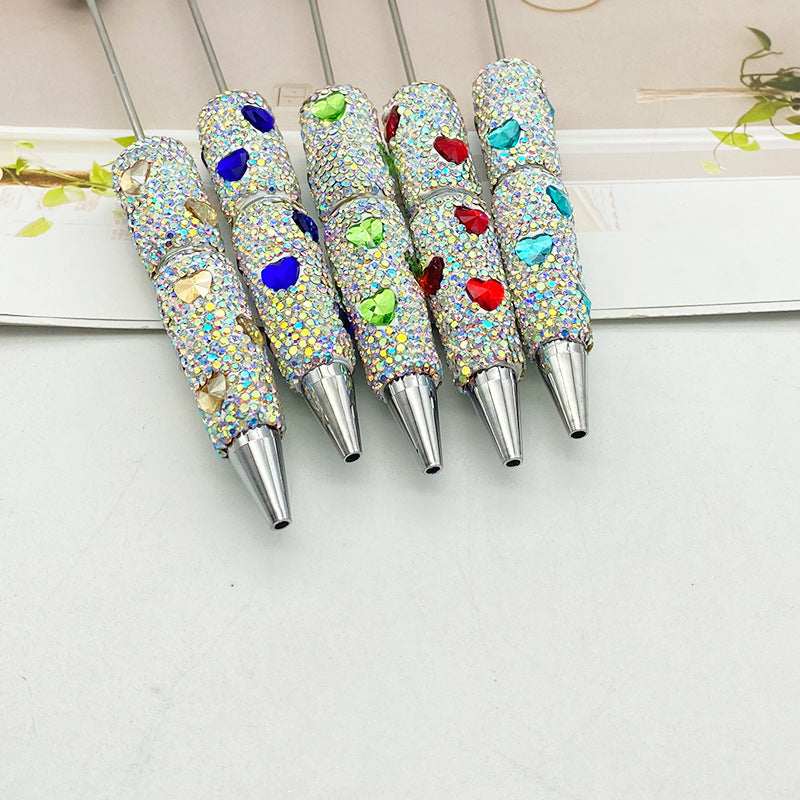 Wholesale DIY love heart full diamond bead pen