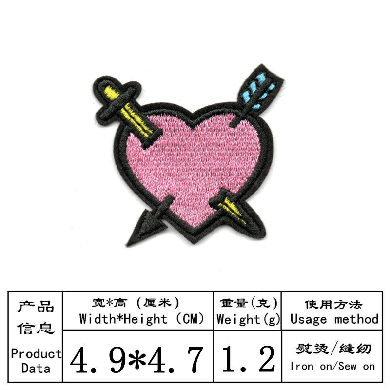 Wholesale Embroidered Patch Applique Trendy Cartoon Sun Flowers Rainbow Star Fruit Sew On Badge For Clothing DIY Craft Gift