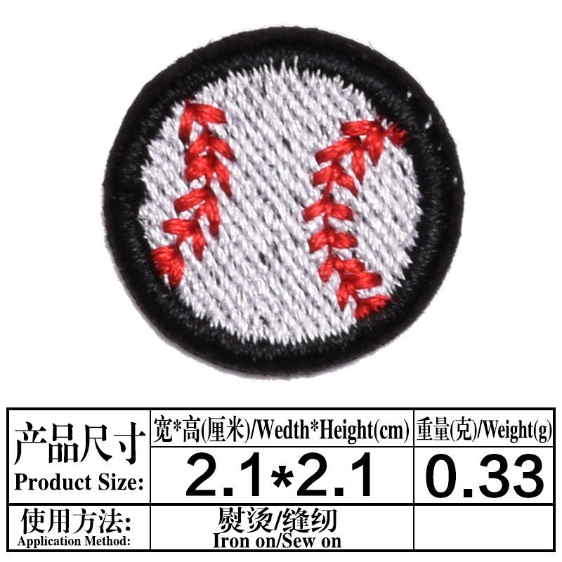 Wholesale adhesive embroidered cloth stickers basketball  DIY Patches