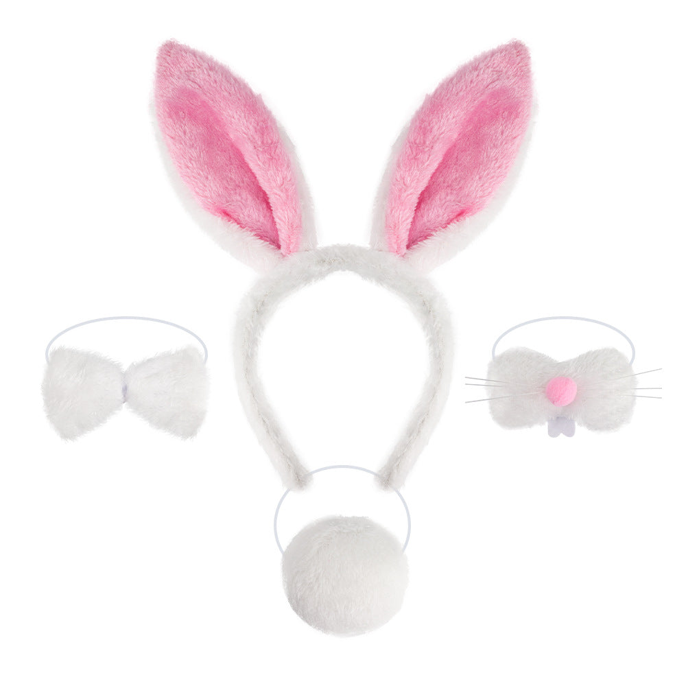 Wholesale Halloween Women Children's Performance Props Easter Cute Plush Rabbit Ear Headwear