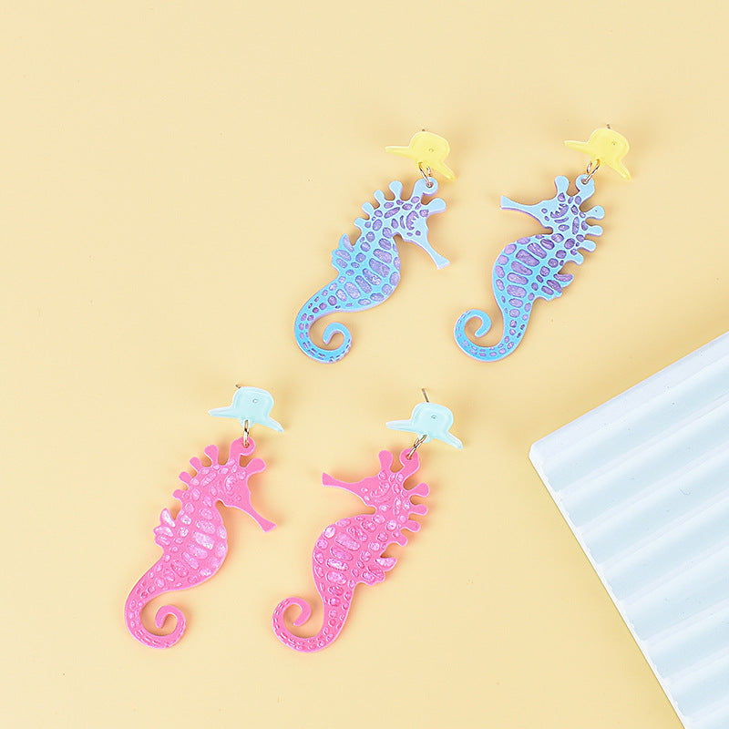 Wholesale Summer series earrings ocean style acrylic earrings