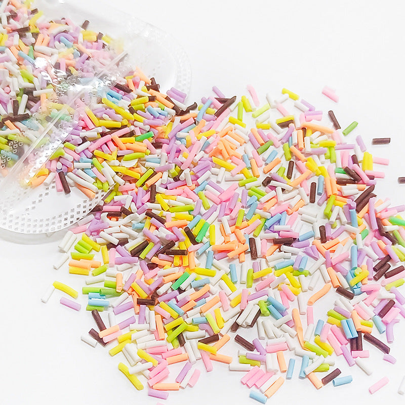 Wholesale Simulation soft clay long strip sugar granules 50 grams chocolate handmade materials