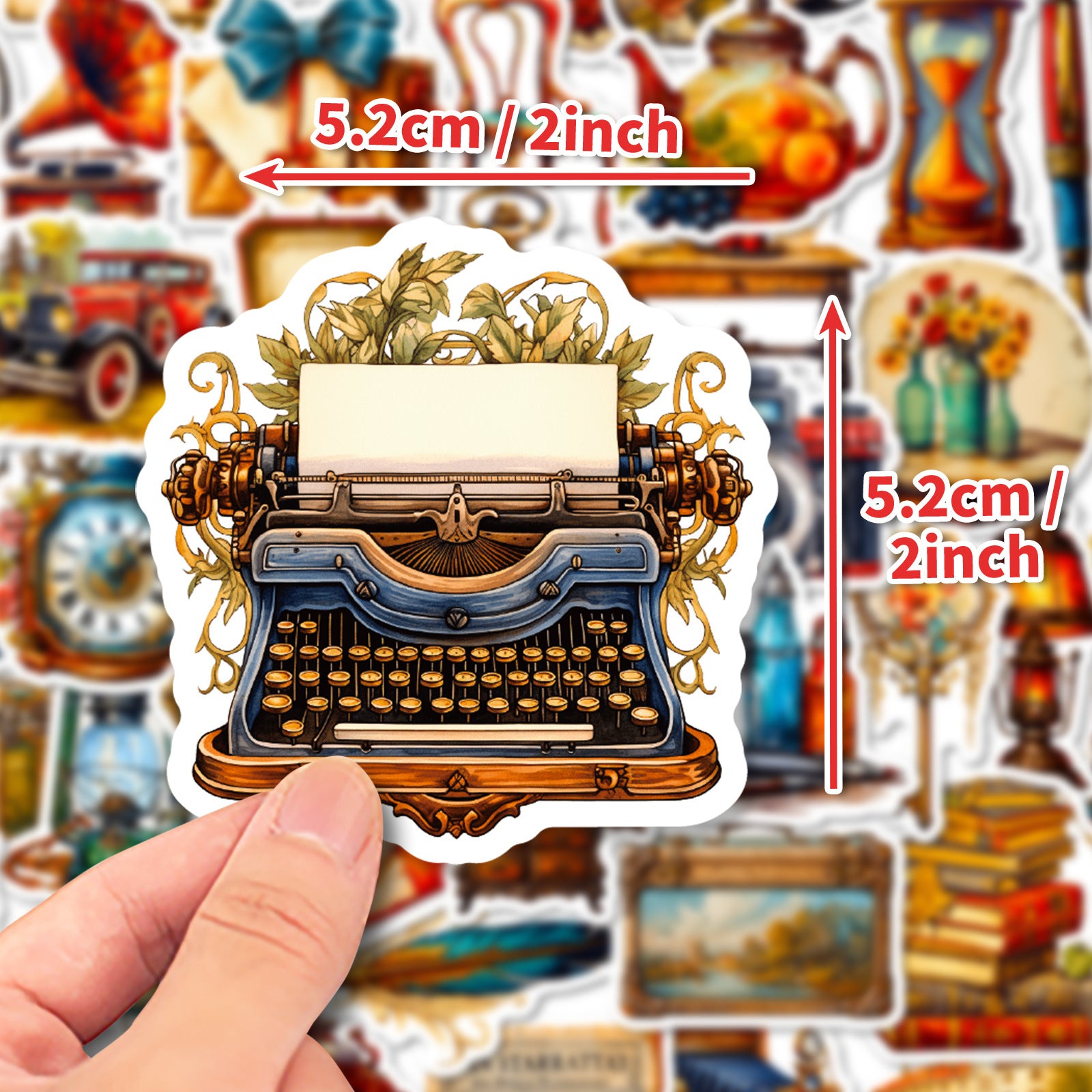 Wholesale 50pcs Time Travel Retro Stickers Medieval Retro Posters Notebook Stickers