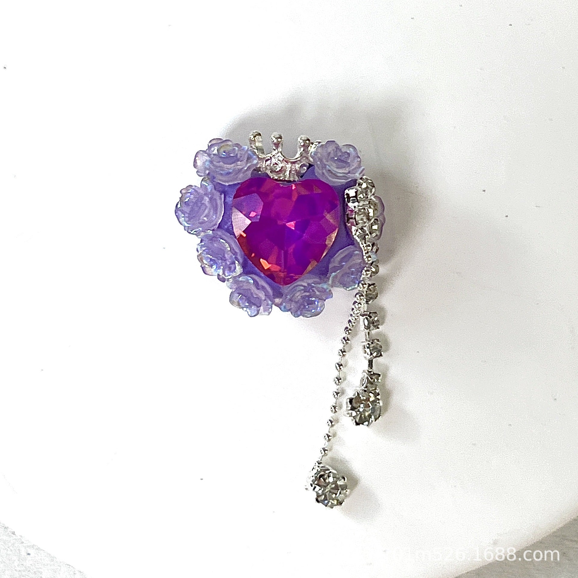 Wholesale  10pcs Colorful Love Flower Crown Diamond Ball Beads