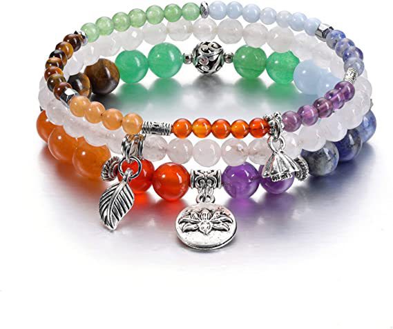 Wholesale Three Piece Set of Crystal Rose Quartz Agate Shoushan Stone Elastic Bracelet