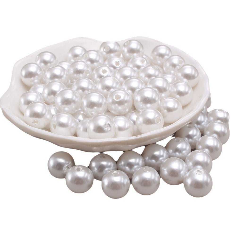 Wholesale 6-30MM Pure White ABS Imitation Pearl Loose Beads