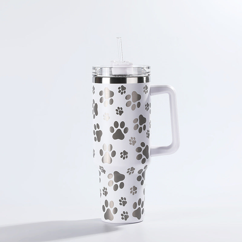 Wholesale Tumbler Ice Bullies Cup  Laser Cat Claw Vacuum Cup Straw Cup 40OZ Car Cup Ice Cup