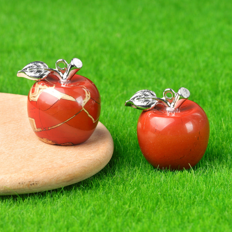 Wholesale Natural Crystal Small Apple Decorative Pendant