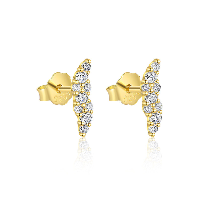 Wholesale Geometric Water Drop Zircon Earrings Ear Studs