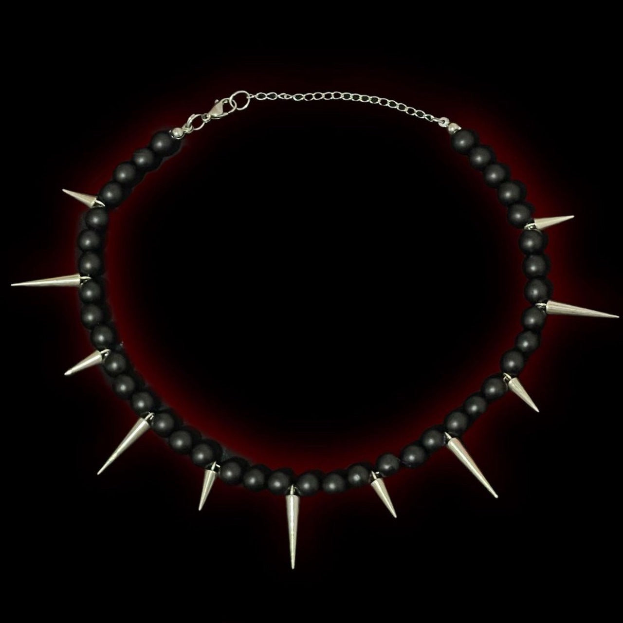 Wholesale Punk style cross gothic necklace jewelry black pearl pendant necklace