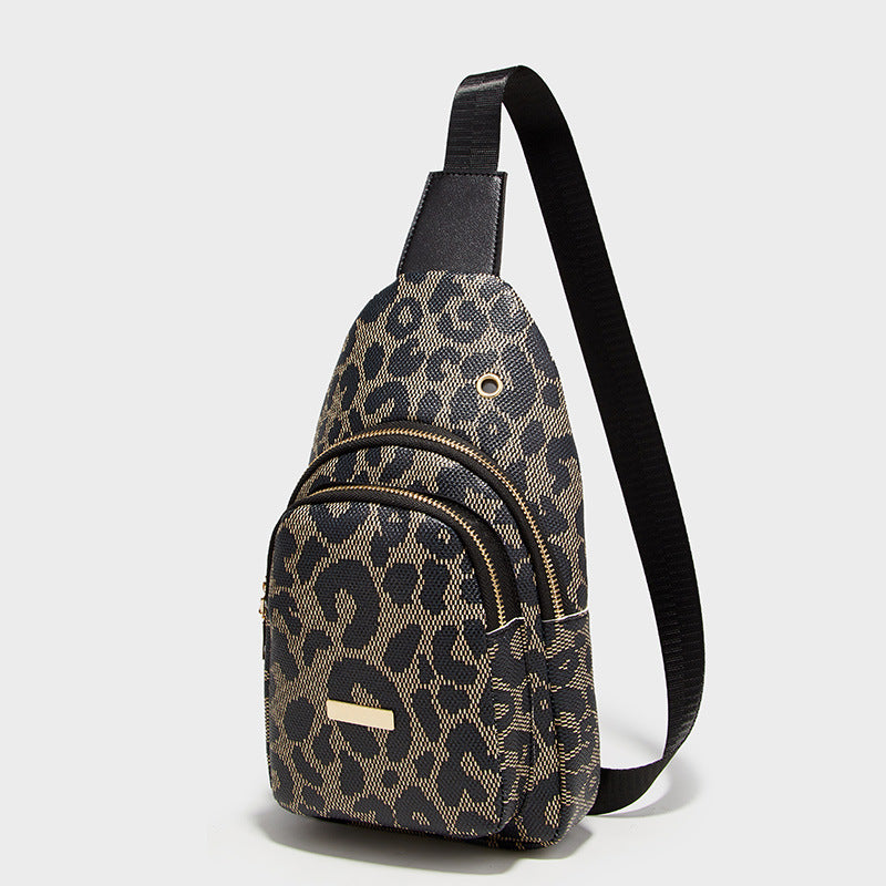 Wholesale Large Capacity Commuting Leopard Print Single Shoulder Crossbody