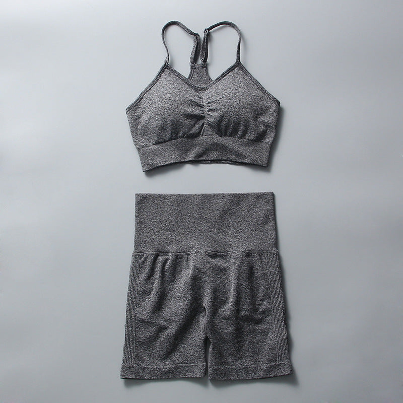 Wholesale Autumn and Winter Knitted Tight Fitness Hip Lifting Smiling Face Nylon Yoga Clothes