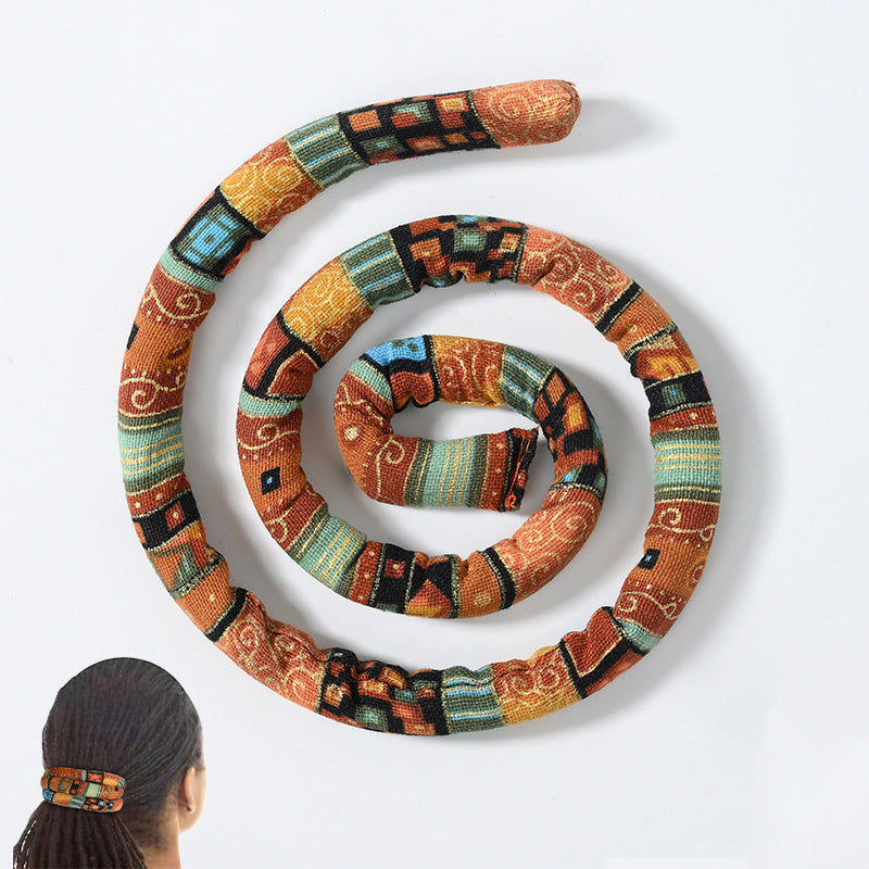 Wholesale Bendable Wire Hair Scrunchies Set High Ponytail Spiral Lock Colorful Dreadlocks