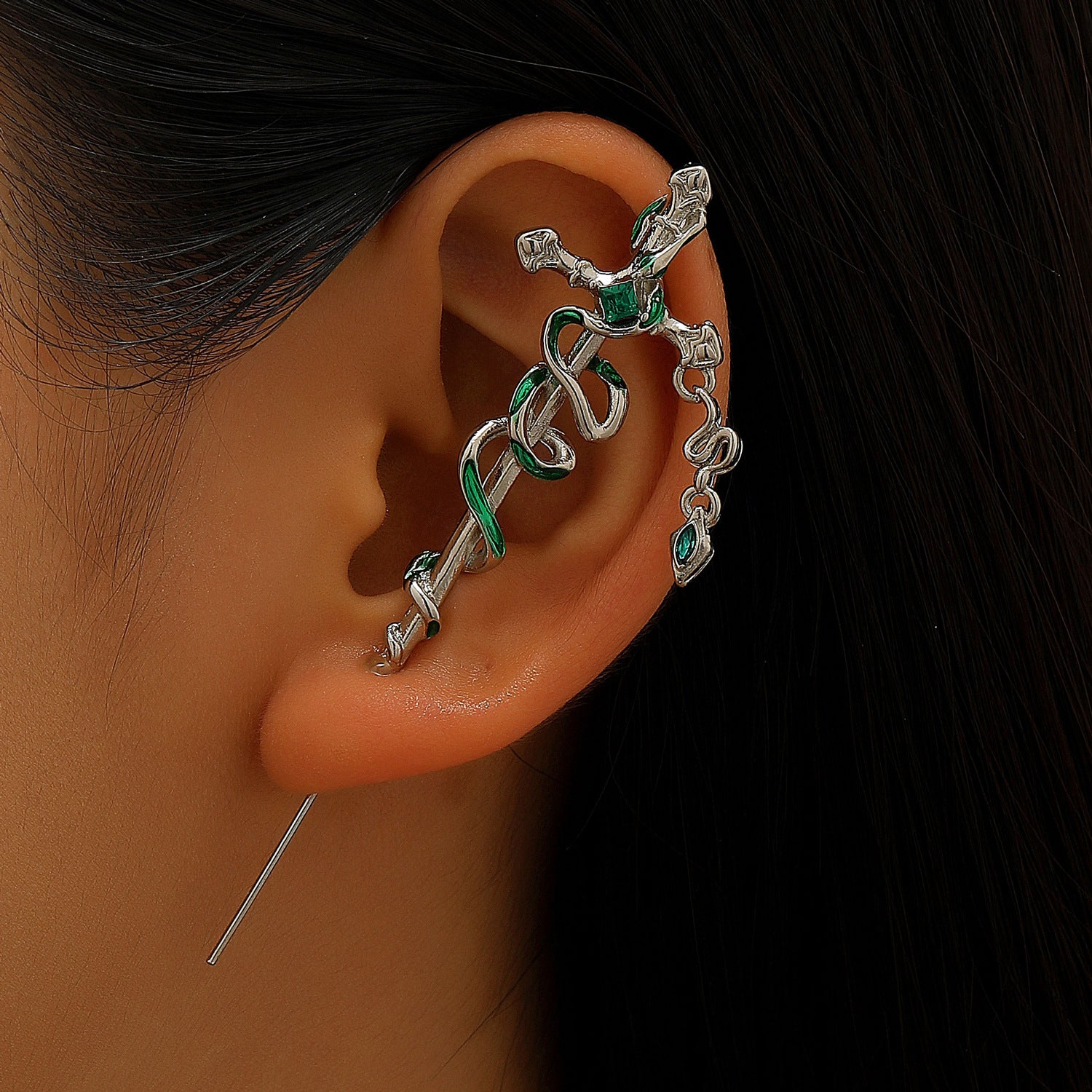 Wholesale Gothic Snake Ear Cuff Copper Electroplated Punk Earrings For Women Party Fashion Accessory OLY Exclusive