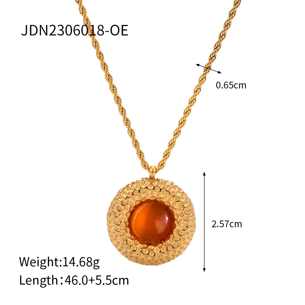 Wholesale 18k Gold Round Stainless Steel Necklaces