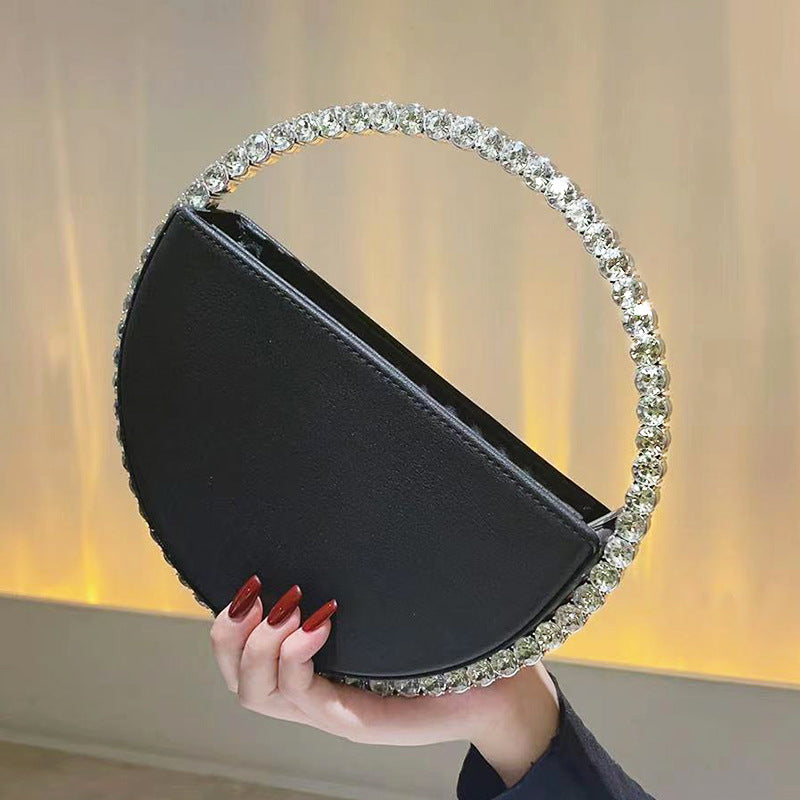 Wholesale Round Crystal Diamond Clutch Bag