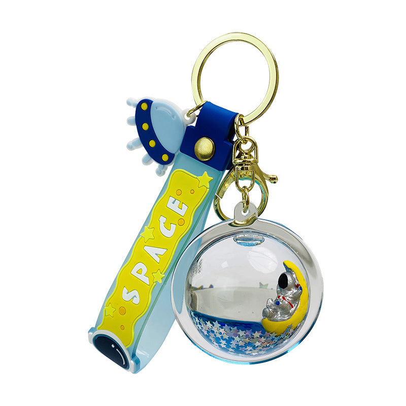Wholesale Acrylic Creative Liquid Astronaut Floating Keychain