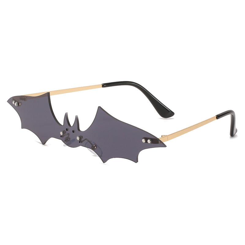 Wholesale Halloween Frameless Bat PC Sunglasses
